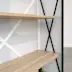 Comptoir tissu haut de gamme - étagère en bois
