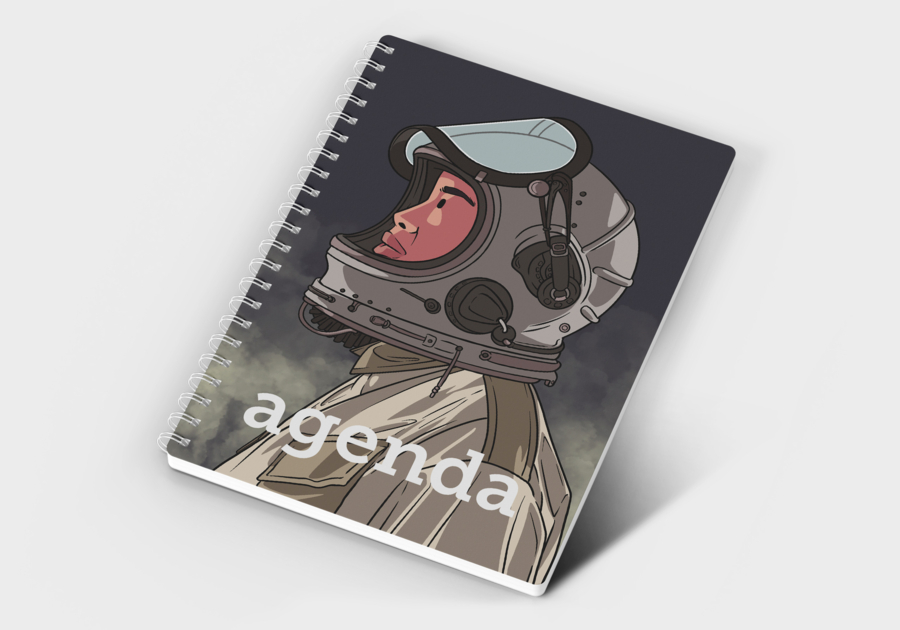 Agenda a spirale transparent