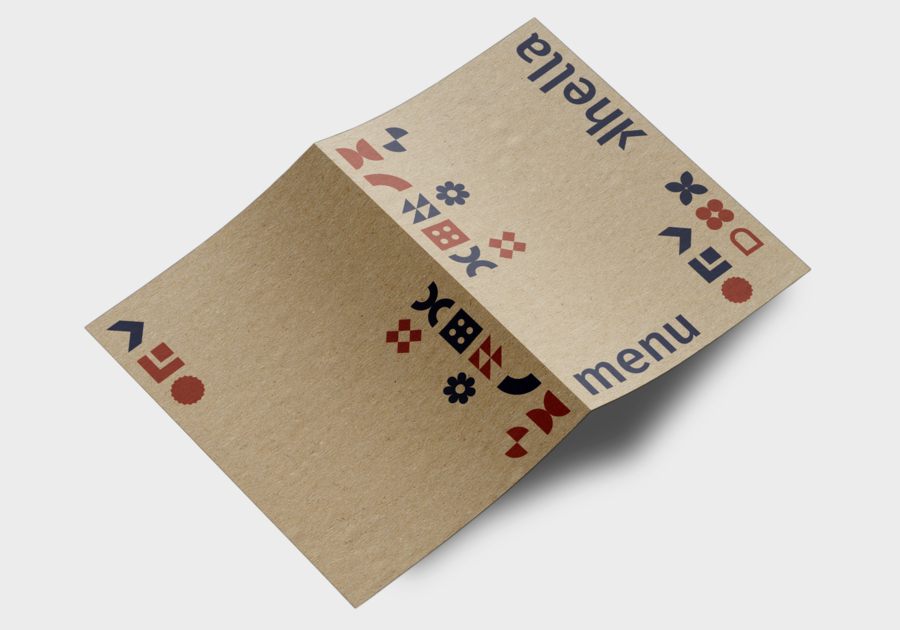 menú de Folleto kraft khella transparente