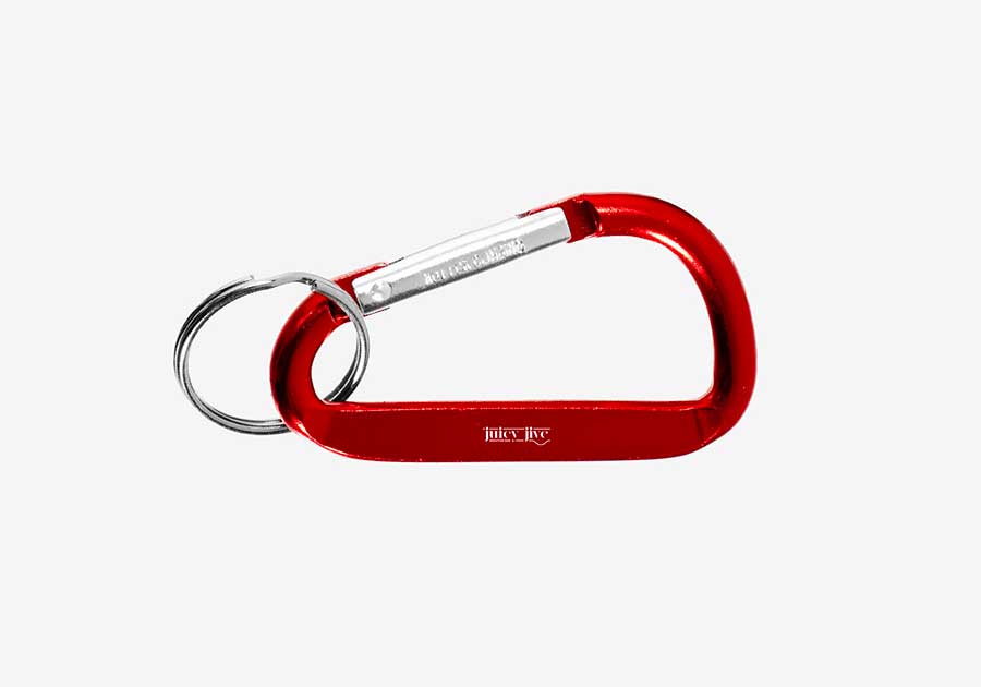 Porte-clés mousqueton Timor rouge
