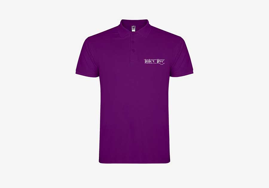 Polo-homme-manches-courtes-Star-violet