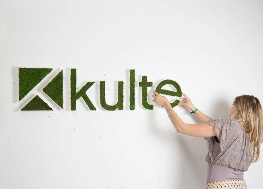 Letras y logo en PVC con vegetación natural 19mm Vegetación completa Kulte