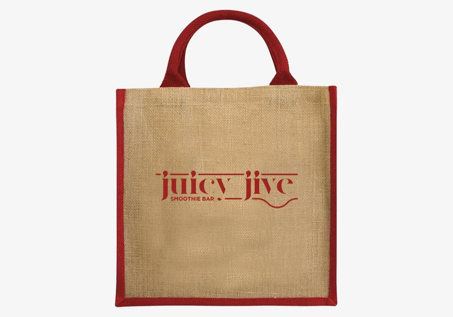 Sac fourre-tout en toile de jute Chennai 16L rouge