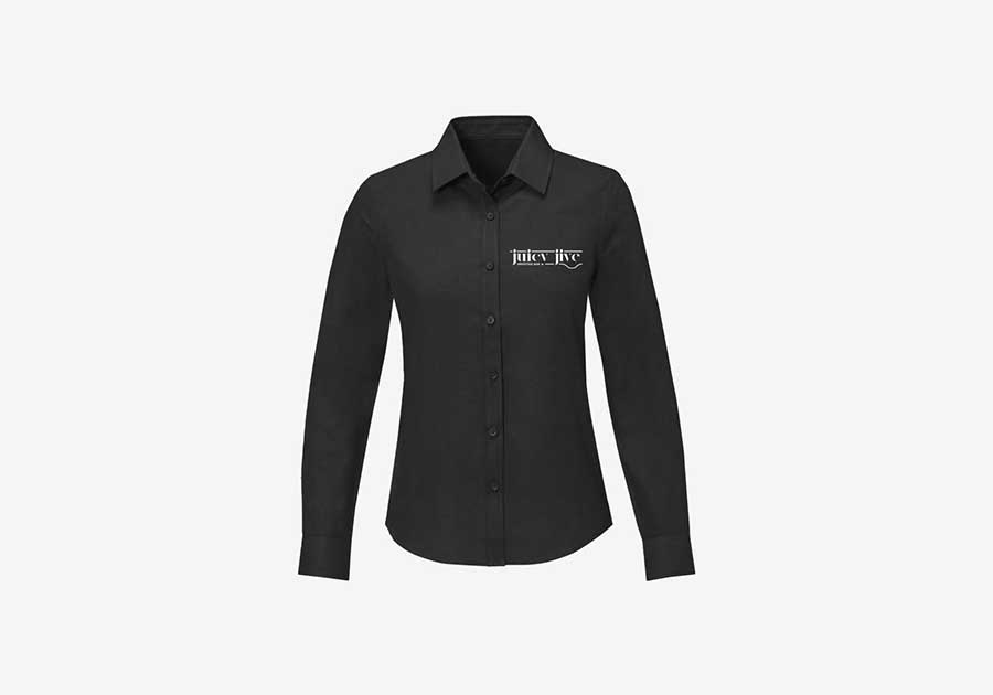 Chemise femme manches longues Pollux-noir