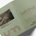 Dépliant papier création 1 rainage central 4 faces 250g Crush kiwi