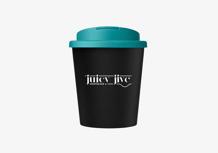 Vaso isotérmico reciclado 25 cl Americano® Espresso Eco negro azul aqua