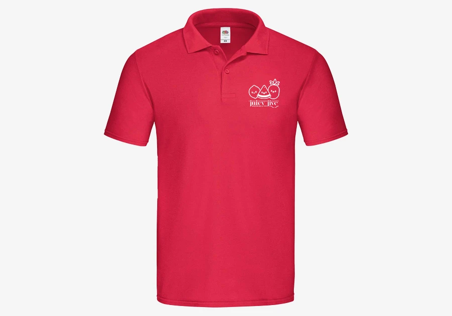 Polo en piqué Original de Fruit of the Loom® rouge