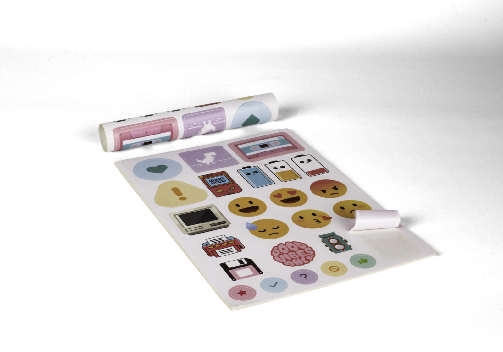 Stickers en pliego emojis