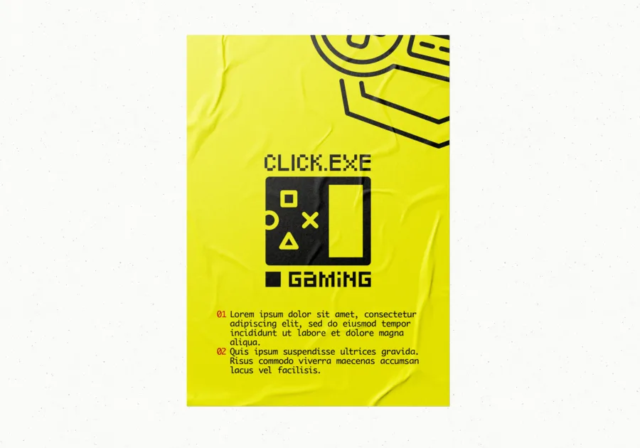 Affiche fluo jaune 70x100
