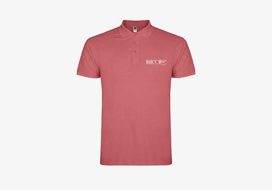 Polo-homme-manches-courtes-Star-rouge-chrysanthème
