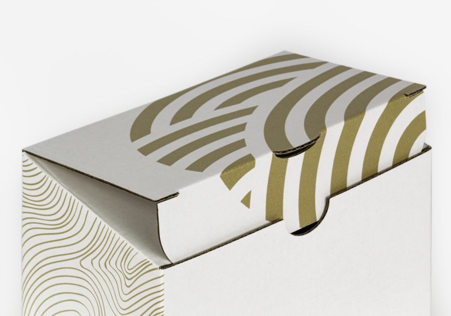 Caja de envío con fondo semiautomático cierre con pestaña