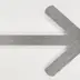 Lettre et logo aluminium or ou argent 3mm Fleche Argent