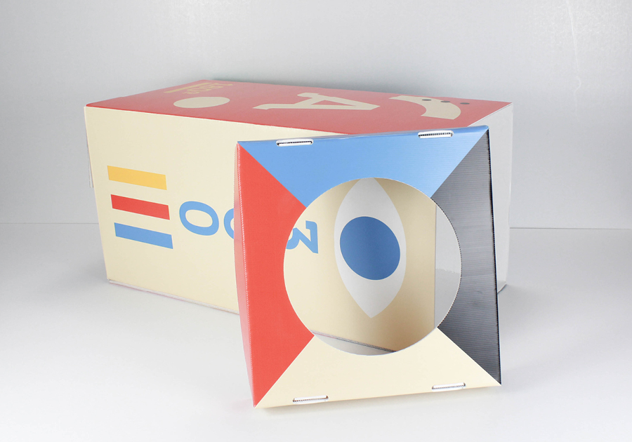 Papelera de reciclaje de cartón