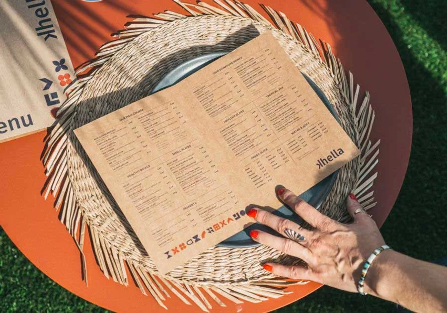 Menu Dépliant kraft