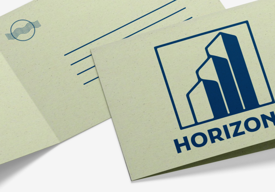 Tarjeta Postal de doble de papel reciclado para la agroindustria horizontal personalizada