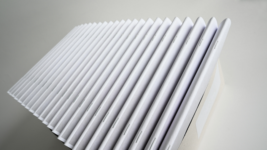 detalle de grapas del Folleto