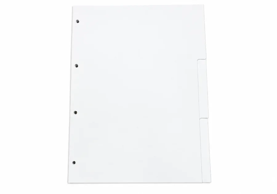 Intercalaire - Perforee - 3 formats - Blanc