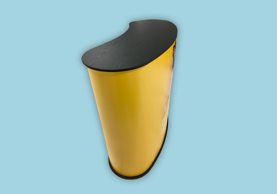 Mostrador de PVC - vista lateral