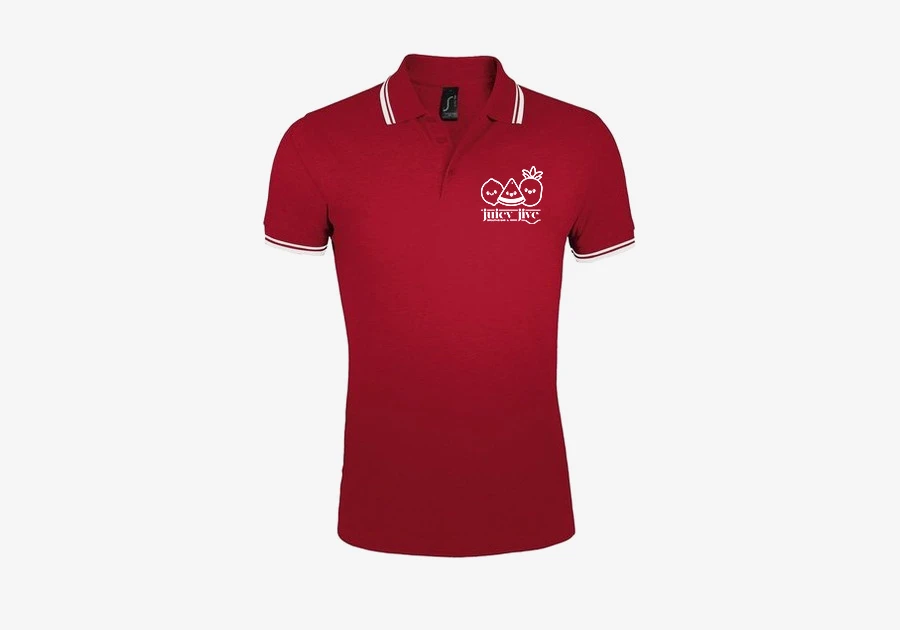 Polo homme Pasadena de SOL'S® rouge/blanc