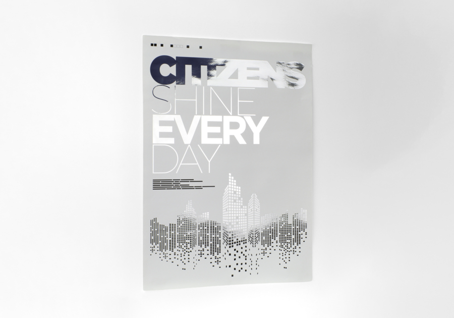 Póster acabados especiales - Stamping caliente - plata brillante