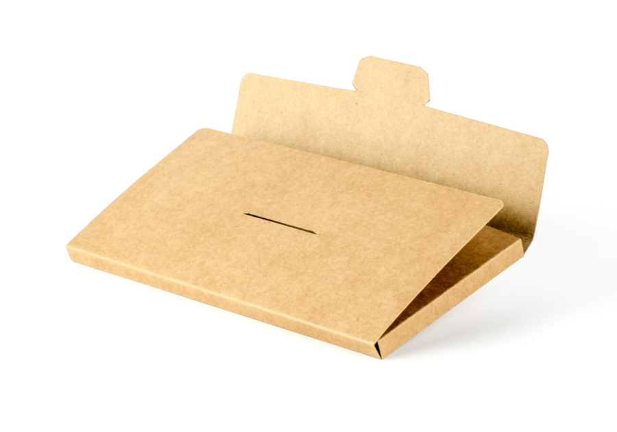 Caja y bolsillo para correo, apertura inversa