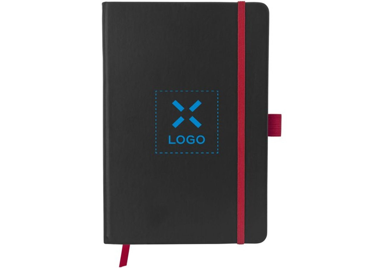 Libreta A6 colour-Edge tapa dura roja personalizada