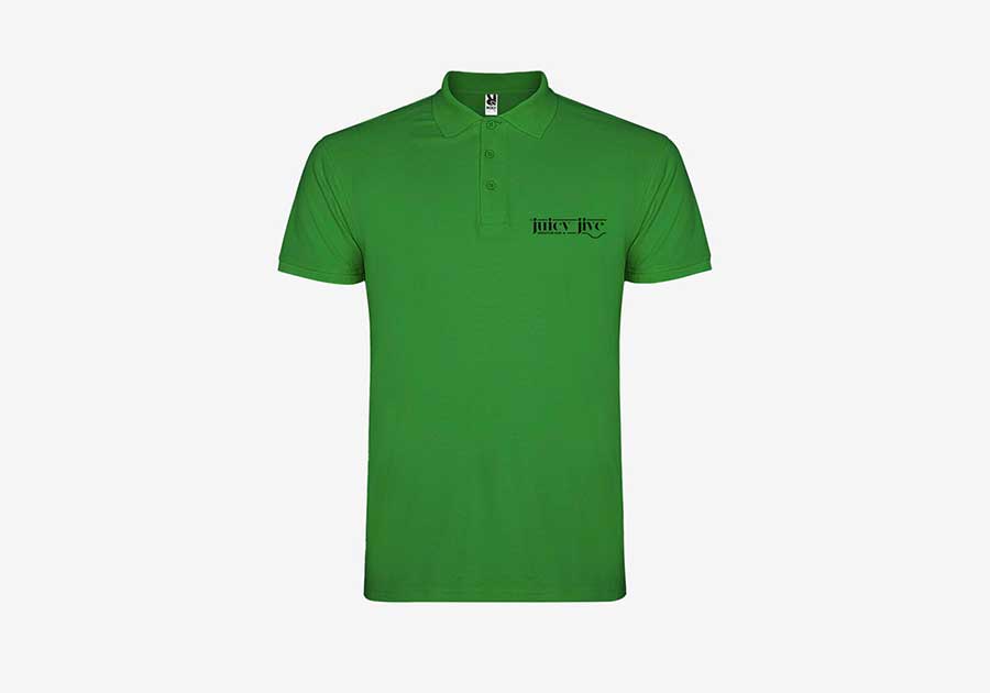 Polo-homme-manches-courtes-Star-vert-tropical