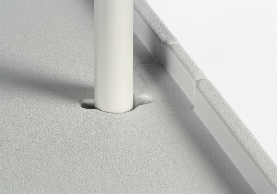 Mostrador de PVC con frontal - estructura frontal