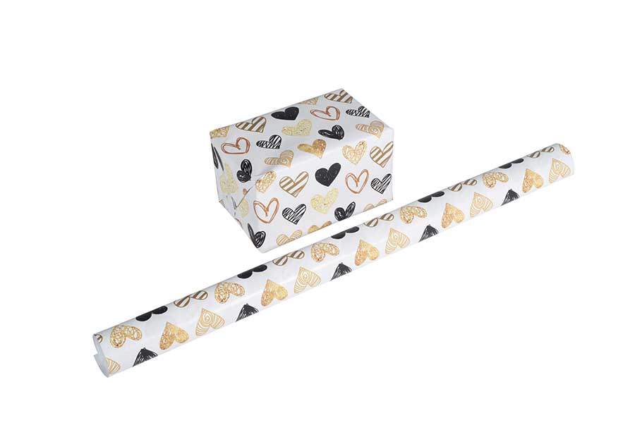 Papel regalo 95g kraft estucado clásico impresión Cuatri