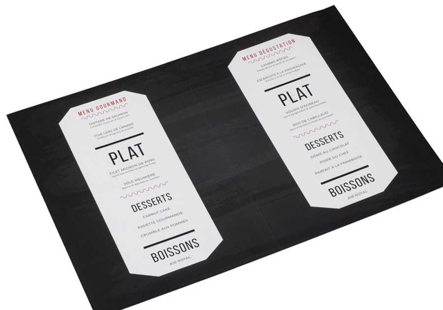 Menu de?pliant interieur mat