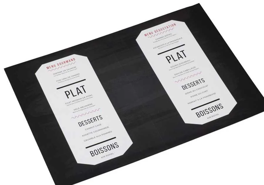 Menu de?pliant interieur mat