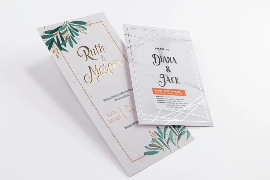 Flyer dorure vernis 3d