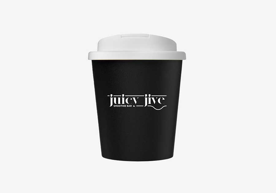 Vaso isotérmico reciclado 25 cl Americano® Espresso Eco negro blanco