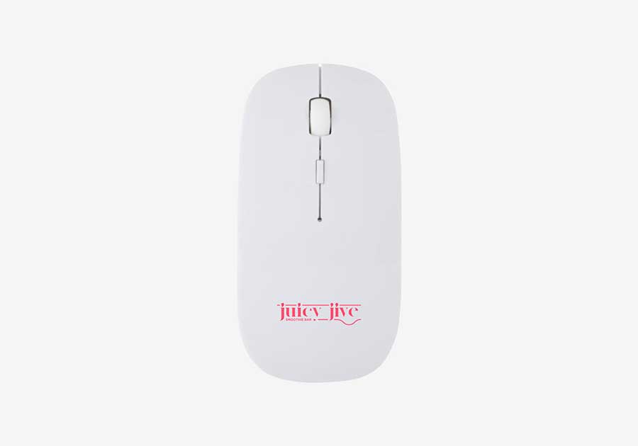 Souris sans fil en plastique recyclé RCS Menlo blanc
