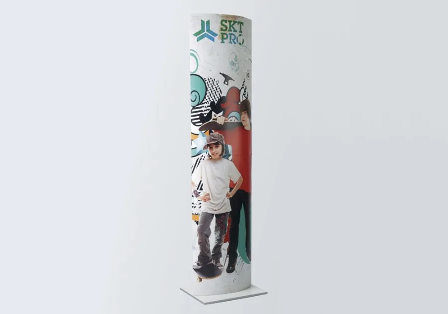 Totem carton elliptique compact standard
