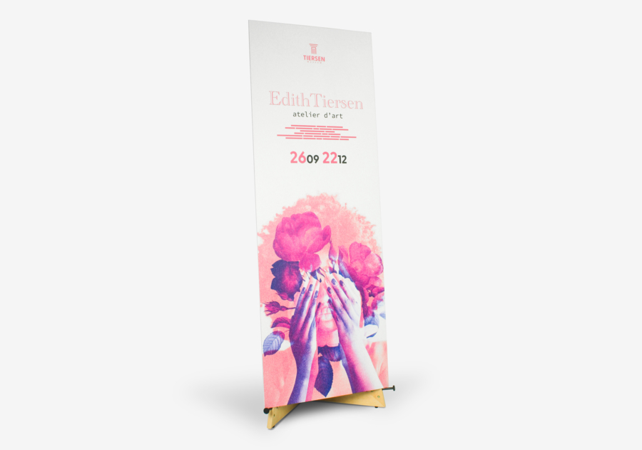 Caballete de madera estructura con panel 60 x 160 cm