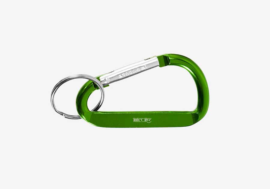Porte-clés mousqueton Timor vert 