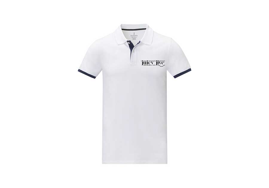 Polo bicolore homme manches courtes Morgan - Blanc