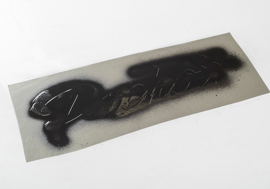Plantilla adhesiva de PVC personalizada recto