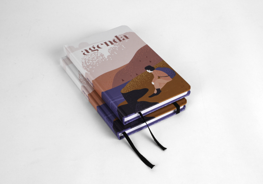 Agenda tapa dura - 11 x 28 cm - 11 mm