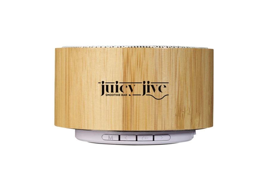 Haut-parleur Bluetooth® en bambou Cosmos Blanc