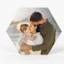 Plaque photo hexagonale