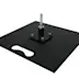 Drapeau fibre de verre pied en platine avec axe rotatif