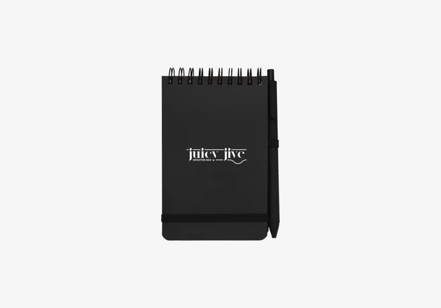 Cuaderno A6 océano reciclado con bolígrafo Thalaasa