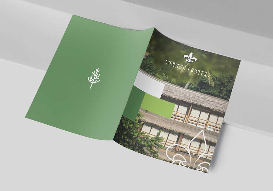 Portada de folleto grapada reciclada