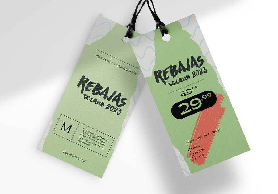 Etiquetas perforadas texturizadas