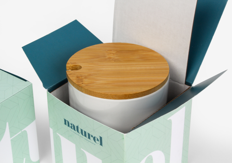 Caja abierta reforzada con tarro