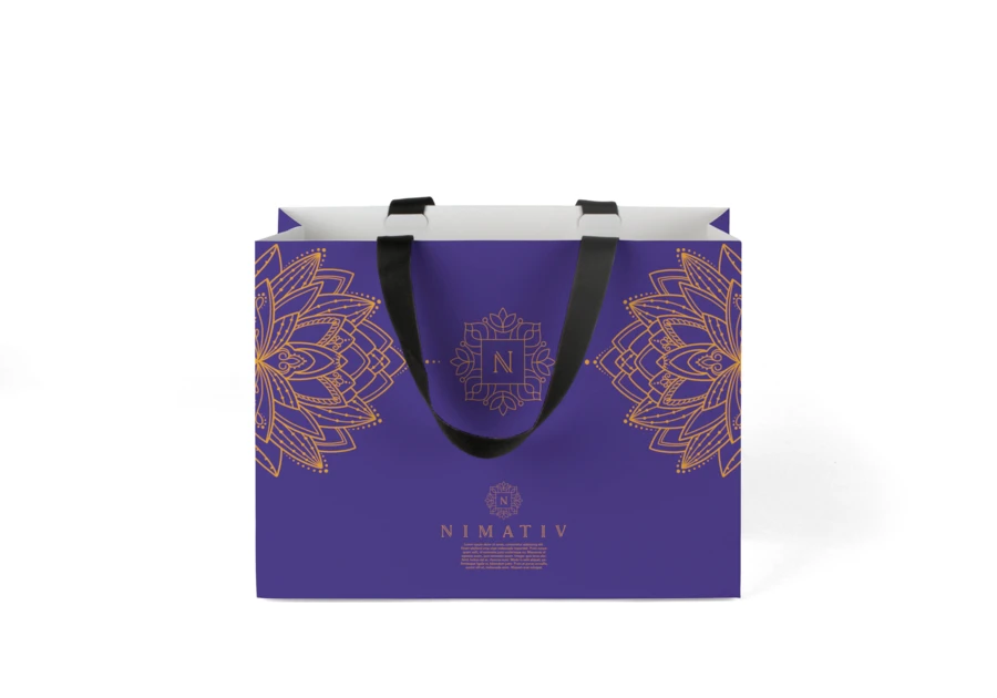Bolsa de papel premium con asa