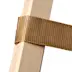 Présentoir de sol en bois avec chevalet sangle de maintien