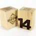 Cube en bois Gravure face avant et sur le dessus